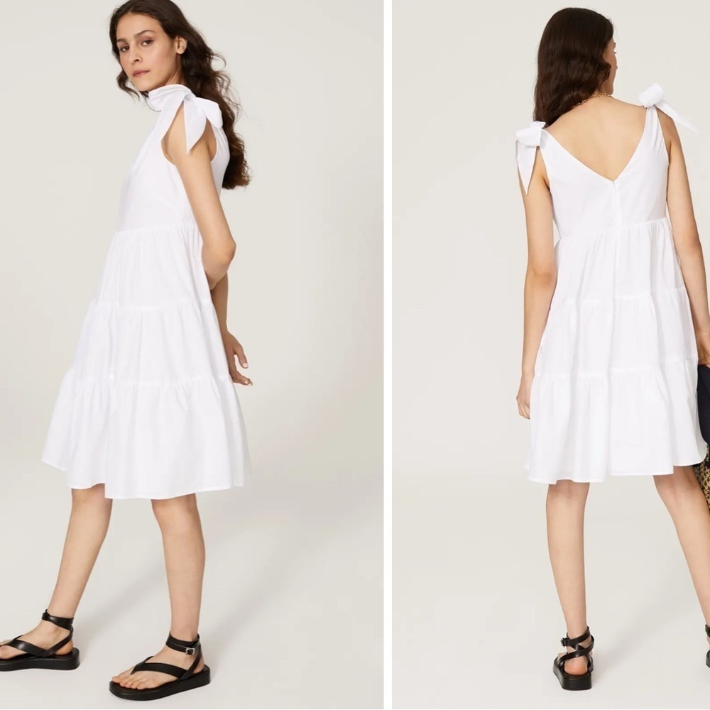 Peter Som 
White Tiered Dress size 10 - Picture 2 of 10